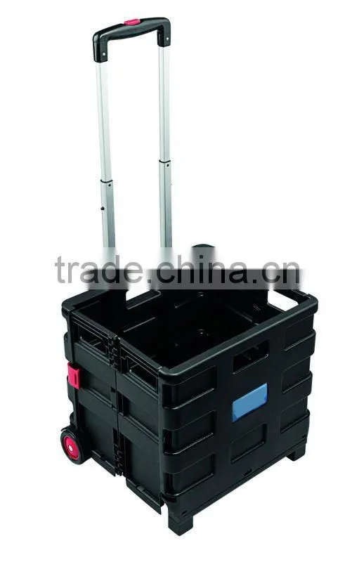 Plastic Portable Rolling Trolley Folding Cart