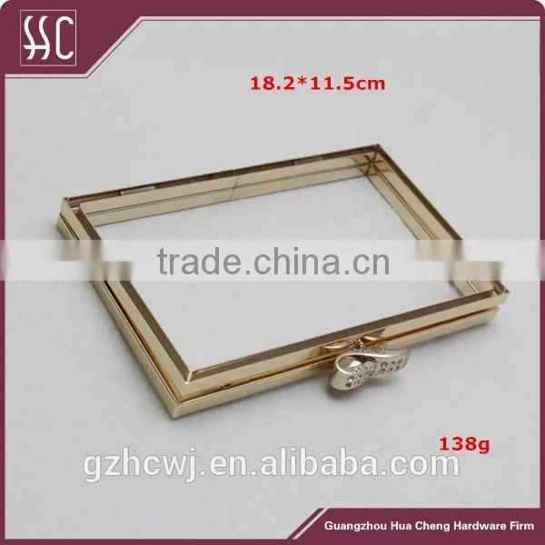 diamond ornament box clutch frame rectangle purse frame