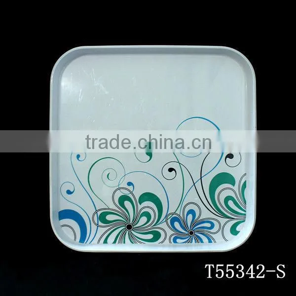 Square clear plastic tray