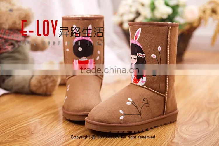 NO.U005LHot sales high quality and cheap woman fur boots