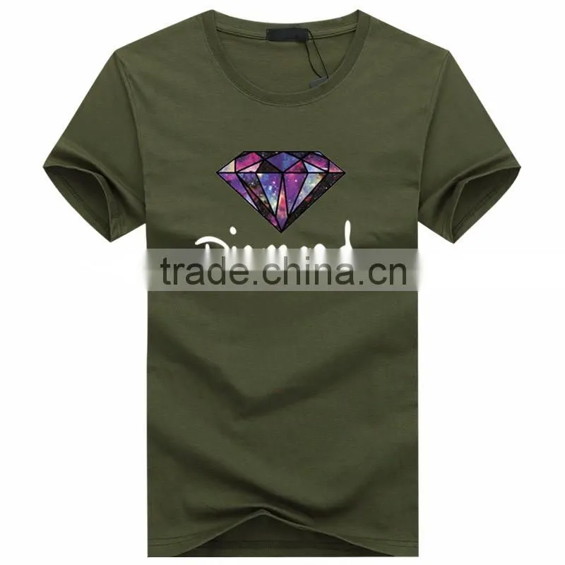 China factory custom made o neck blank men soft cotton plain tshirts