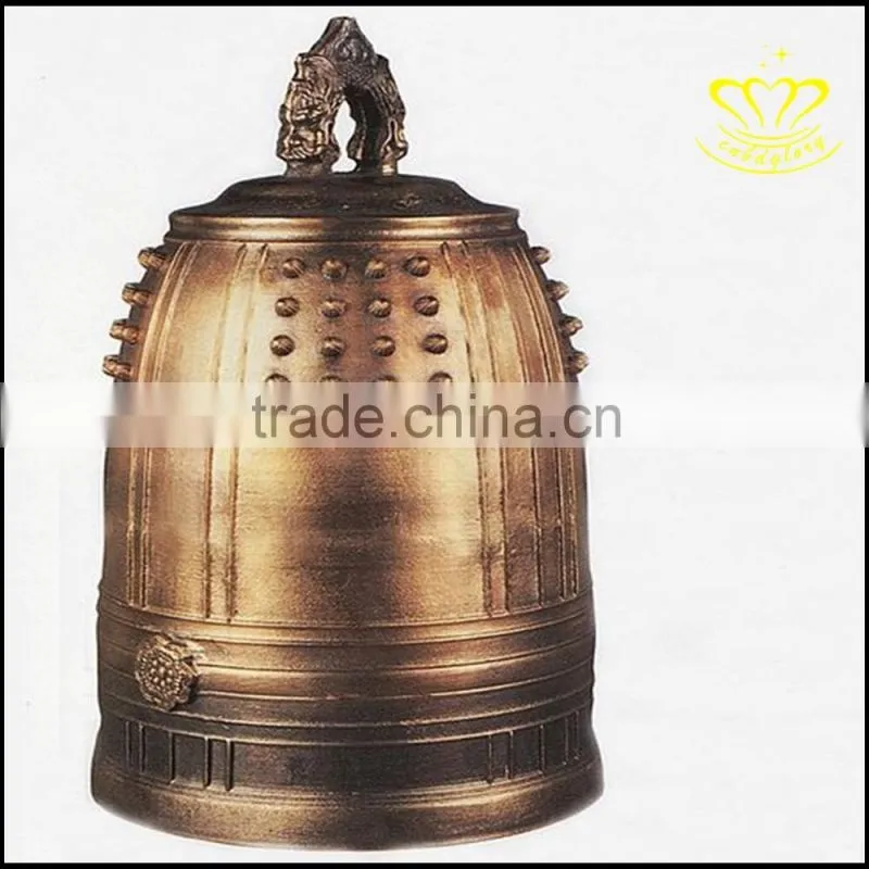 China Regional Feature Bronze outdoor shiny bell sculpture