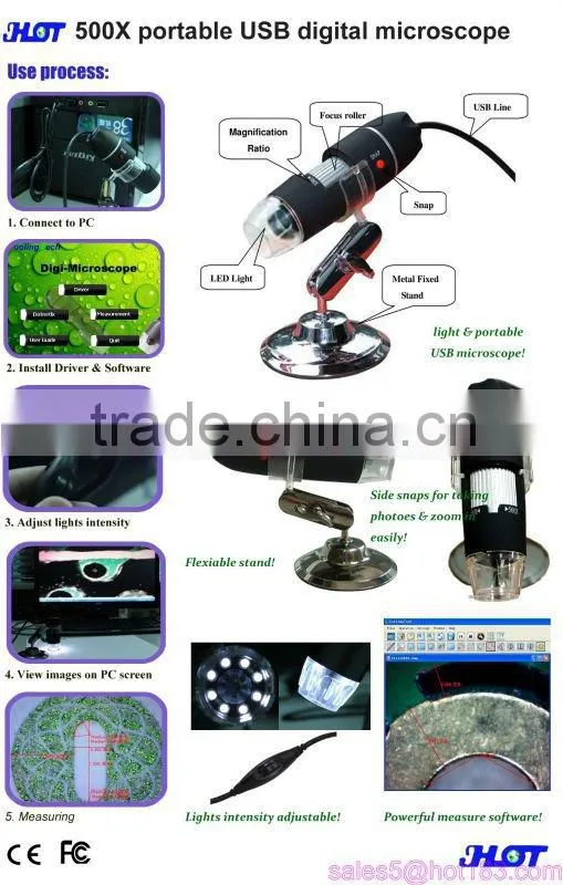 500 dental digital microscope - we are manufacturer!- display images on PC