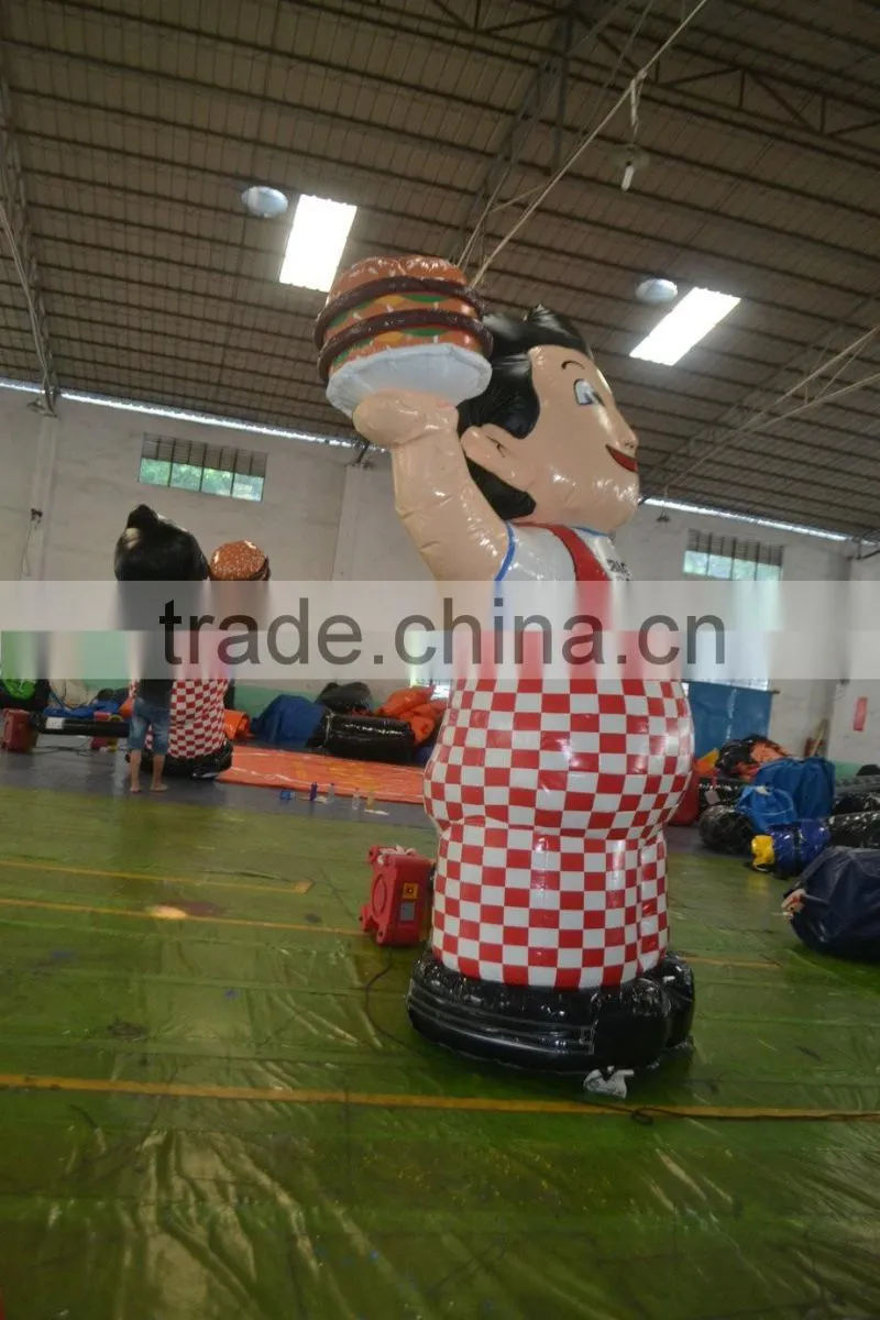 SUNJOY 2016 hot-selling inflatable cartoon characters advertisement cartoon for restaurant
