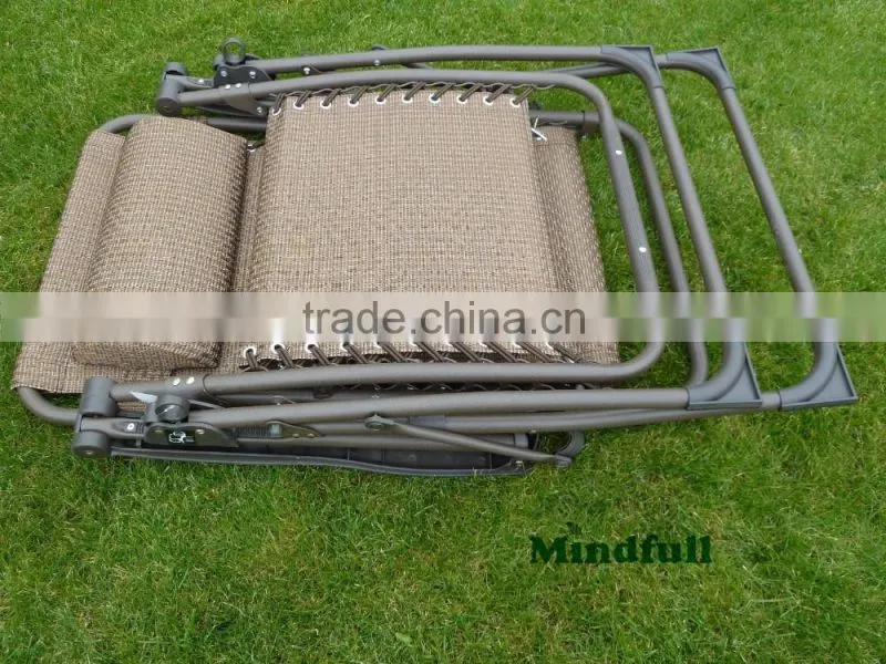 Brown Zero Gravity Garden Lounge Chairs Reclining Garden Chairs With Headrest