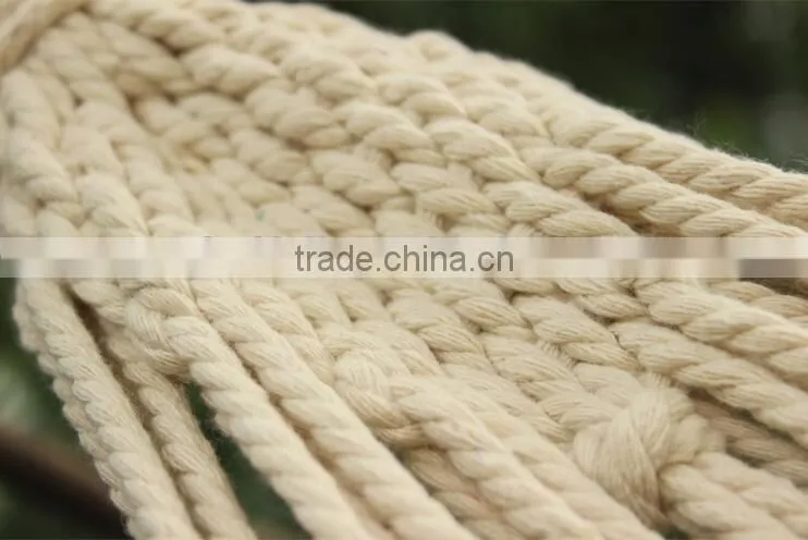 Wholesale Cheap Custom Linen Cotton Camping Outdoor Hammock with Macrame