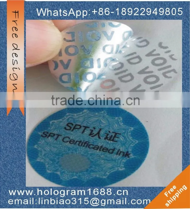 VOID warranty tamper evident hologram silver void hologram sticker