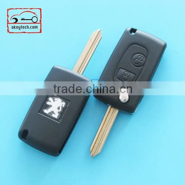 High Quatity Peugeot remote key for peugrot modified remote X key shell Car Key 2 button case
