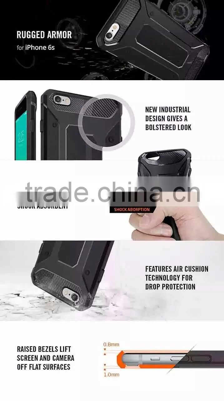 Shock proof custom carbon fiber pattern silicon mobile phone case cover for iPhone 6 / 6s