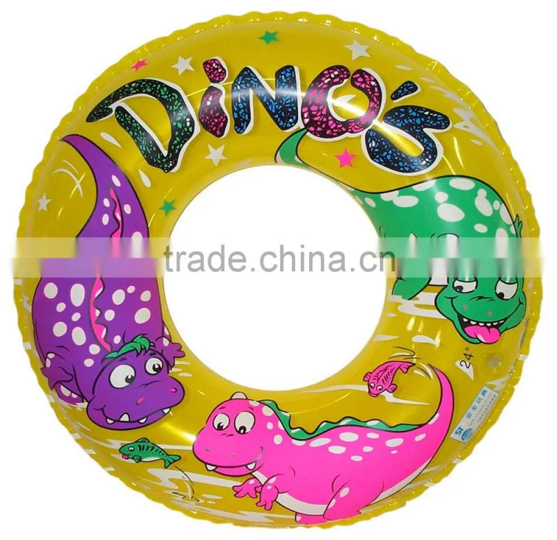 Printing three dinosaur PVC inflatable swim ring