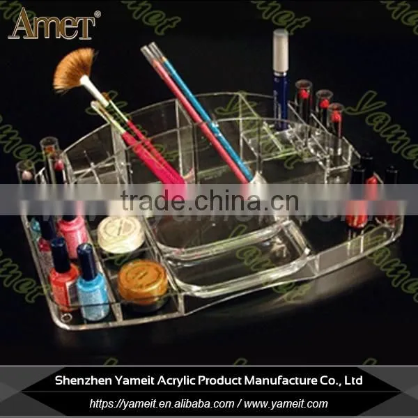 Screen printing logo clean acrylic cosmetic display manufacturer