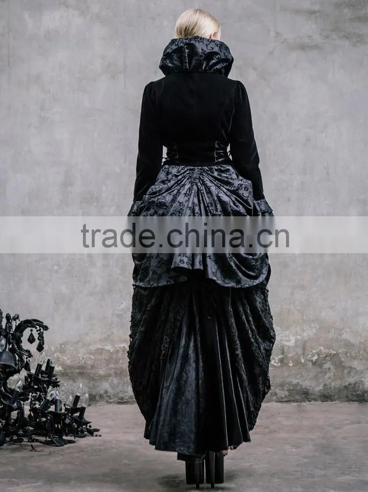 Devil fashion 2015 ladies gothic coat in autumn CT005