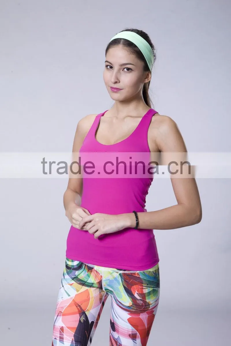 Custom Logo Women Yoga Gym Wear Workout Outfit Tank Top