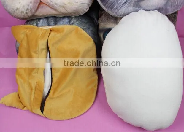 Aimigou plush animal shaped cat face pillows