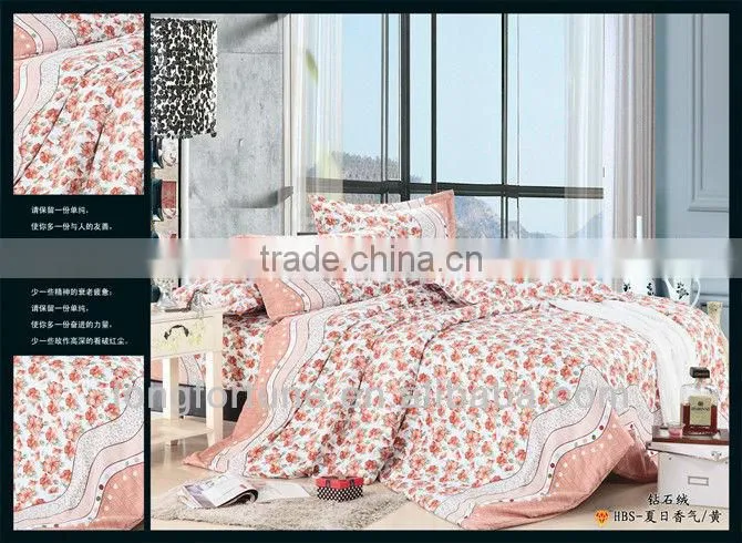luxury reactive printed four pieces bedding set