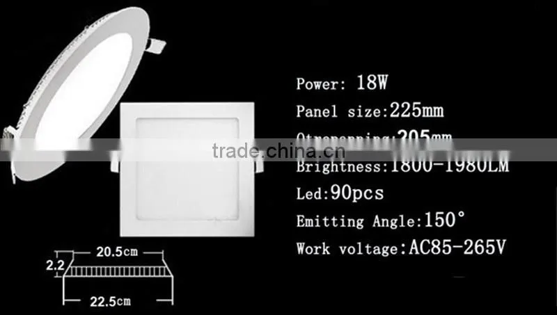 CE RHOS SMD2835 Ultra thin Square led panel light