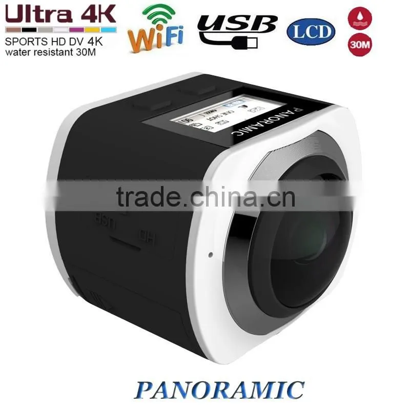Panoramic WiFi Sport DVR Action Camera Car camera waterproof 4K Ultra HD 0.96 Inch LCD