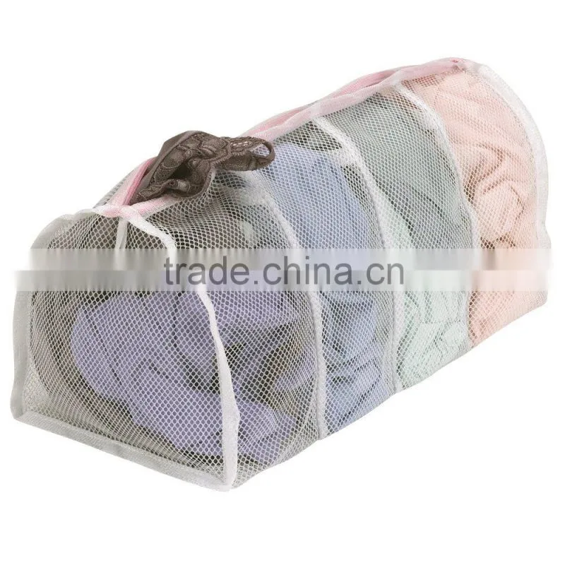 Polyester Mesh Hosiery Wash Bag With 4 Compartments