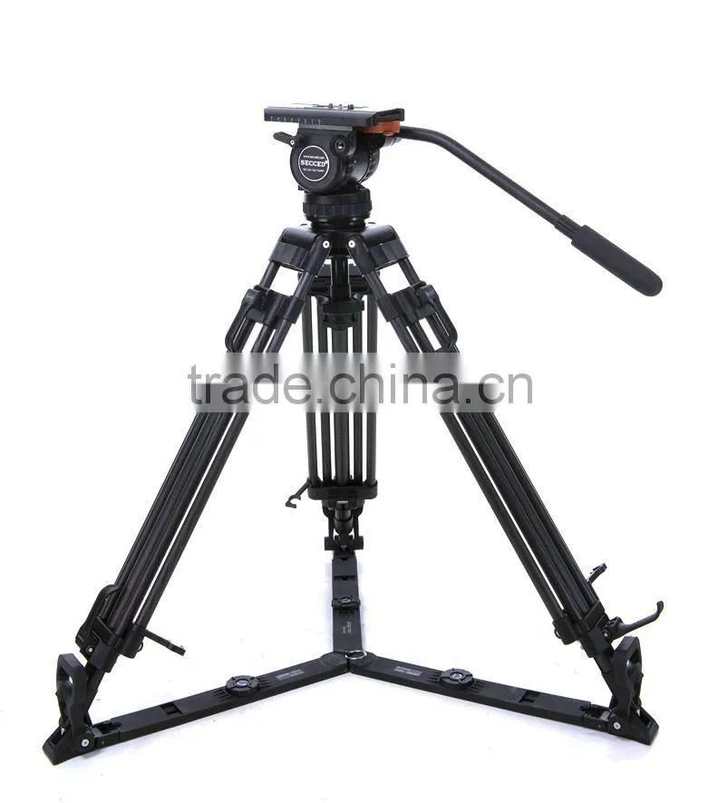 Factory supply professional video camera tripod Secced Reach Plus 2 tripod with pan bar and ground spreader loading 11.4kg