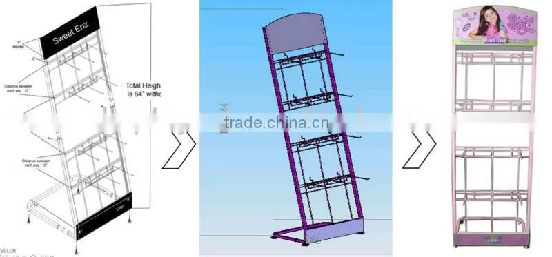 Wire display shelf rack
