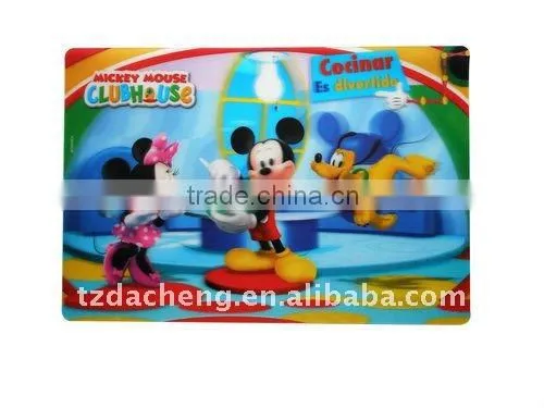 dinner table mat ,dinner placemat , 3D lenticular