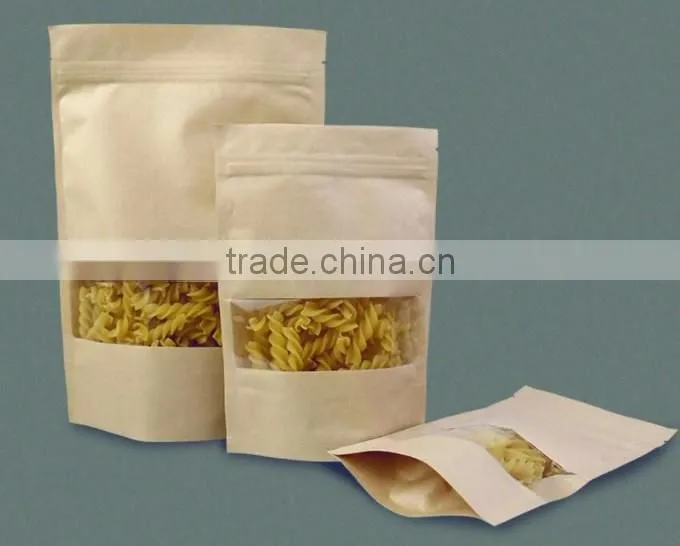 High Barrier Kraft Paper Stand up Zipper Coffee Pouch Bags with Aroma Degassing Valve