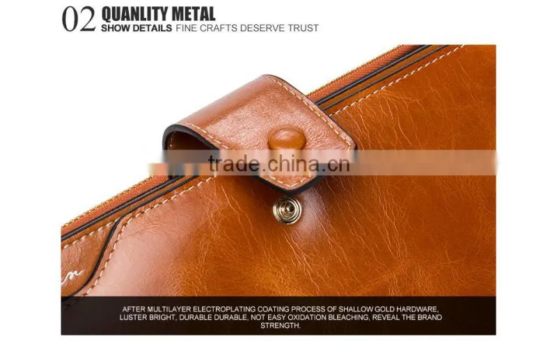 vintage leather long purse and wallet women clutches wallet wholesale