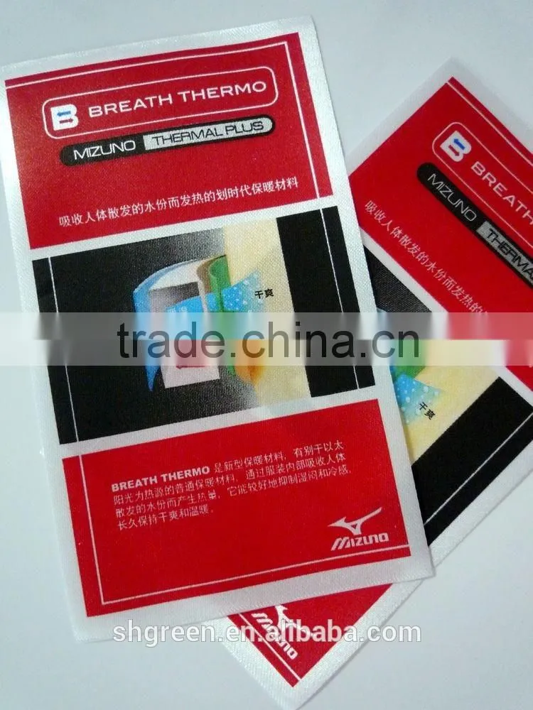 Popular spiderman polyerter printed tags for outer wear