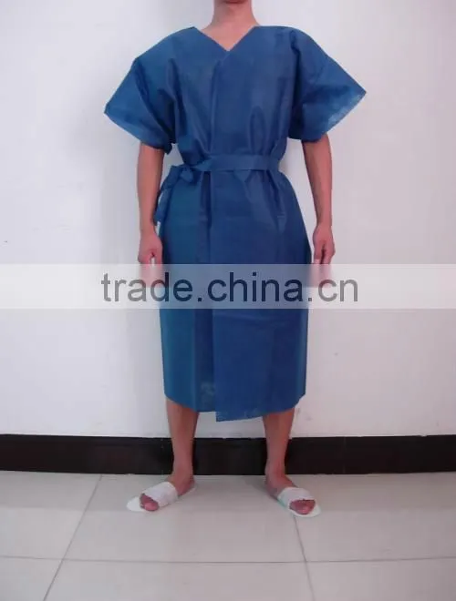 blue non-woven medical docor gowns