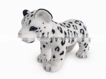factory wholesale realistic plush toys sitting snow leopard stuffed plush jungle animal toy super soft plush brown leopard