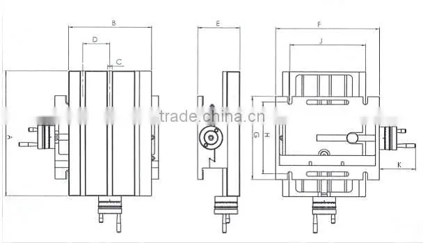 AKP Cross Working Table for Milling and Drilling Machine