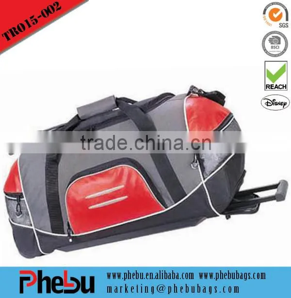 2015 new design waterproof trolley duffel bag
