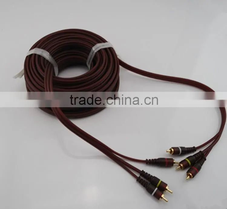 manufacturer wholesasles rca cable 3RCA/M-3RCA/M audio cable AV cable with low price
