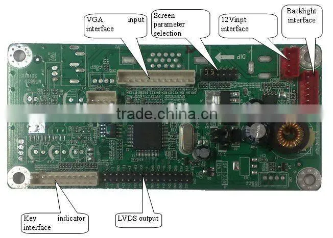 Small led display board for LCD panel wiht VGA (MT6820-V)