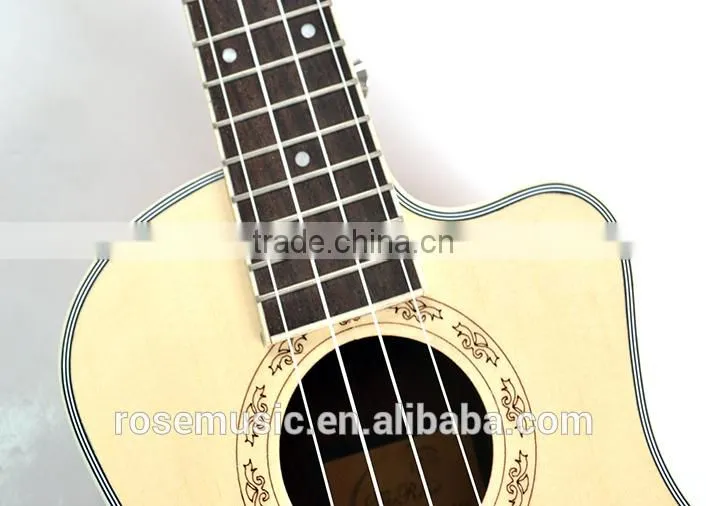 26 inch cutaway ukulele china high quality cheap wooden guitar (UK210-26C)