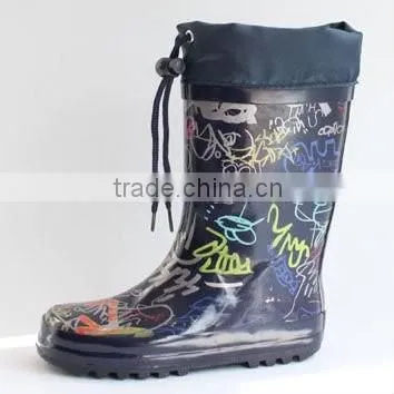 High quantity safety waterproof kids rubber rain boots