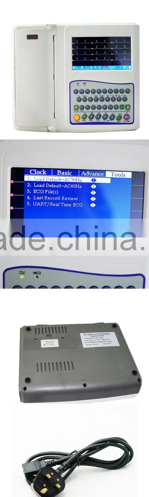 12-channel 12 leads portable ECG machine low price