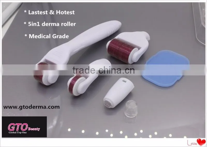 GTO Newest Medical Grade Micro Needle Roller 5in1 Derma Roller