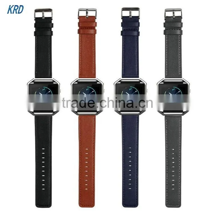 Genuine Leather Strap For Fitbit Blaze, Smart Fitness Watch Band Replacement For Fitbit Blaze Watch Strap