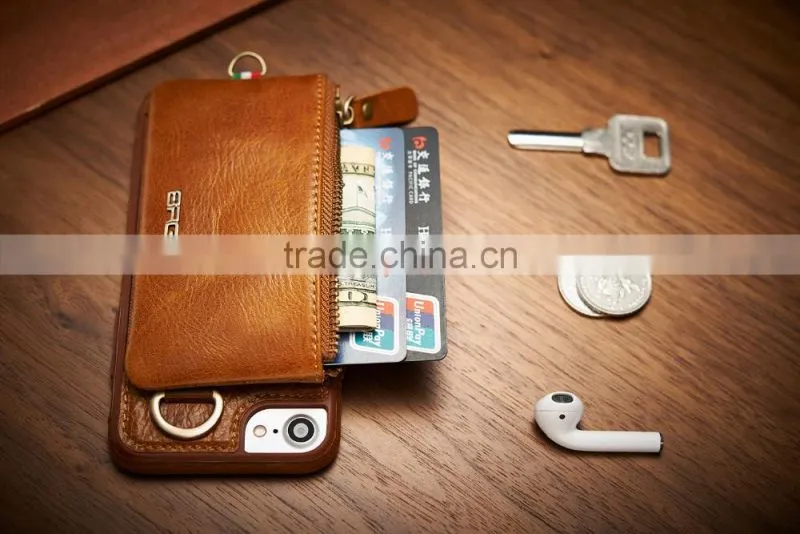 Wallet leather phone case magnetic leather case for iPhone