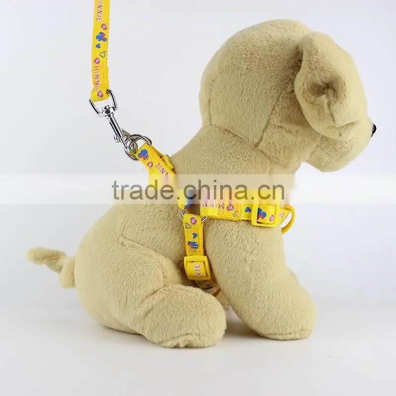 Best quality black&white color dog harness and leash