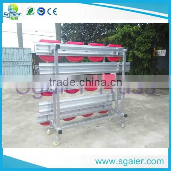 Theater Bleacher Plastic Seating system with wheels