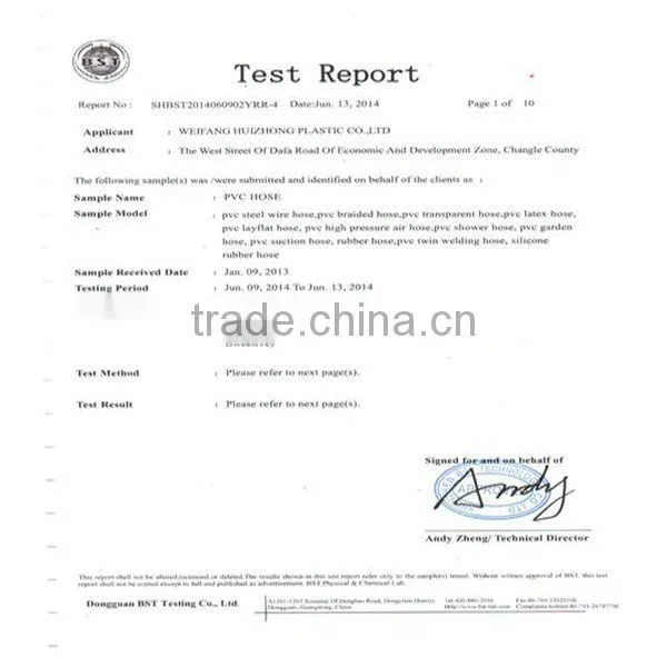 2015 year the best sell pvc layflat hose for water irrigation from Weifang China