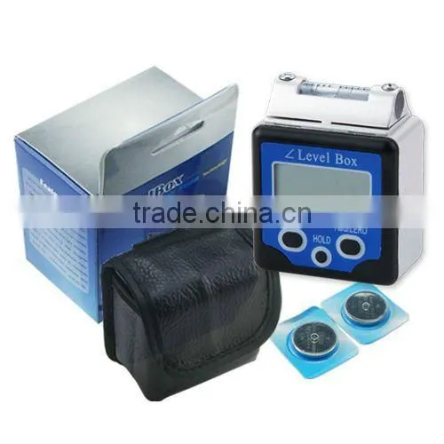 Magnets and Spirit Level +/-180 degree (0~360degree) Range +Data HOLD function Digital 360 degree Bevel Box / Inclinometer