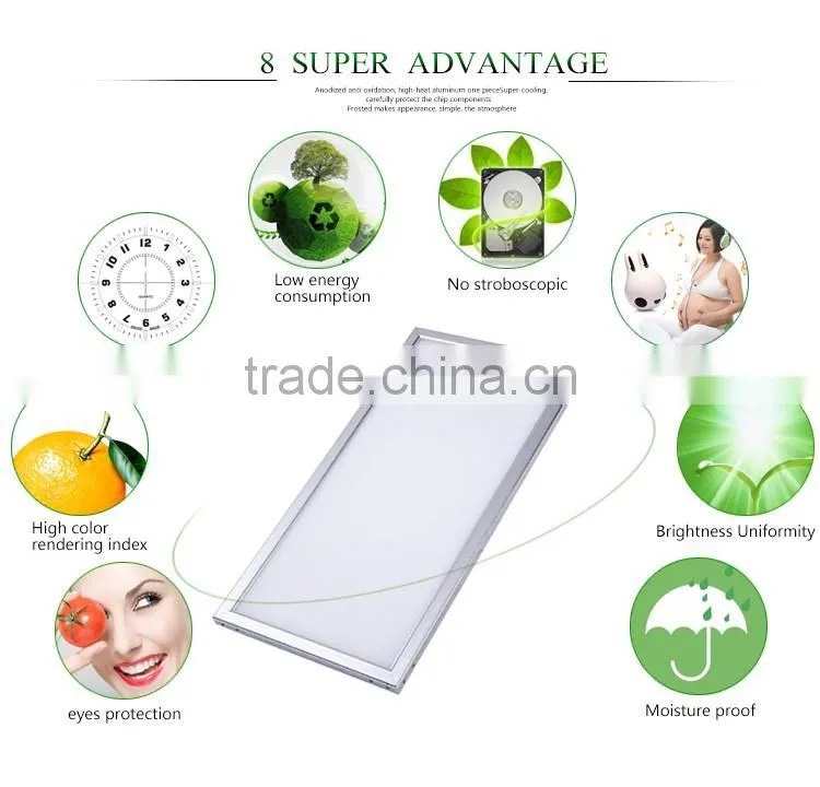 High Power Square Led Ceiling Panel Light 600x1200MM 72W 5760lm Warm White Natural White Cool White 85V 265V
