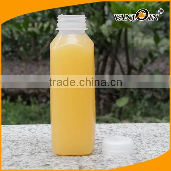 400ml Square Hot Filling Beverage Bottle Custom Logo