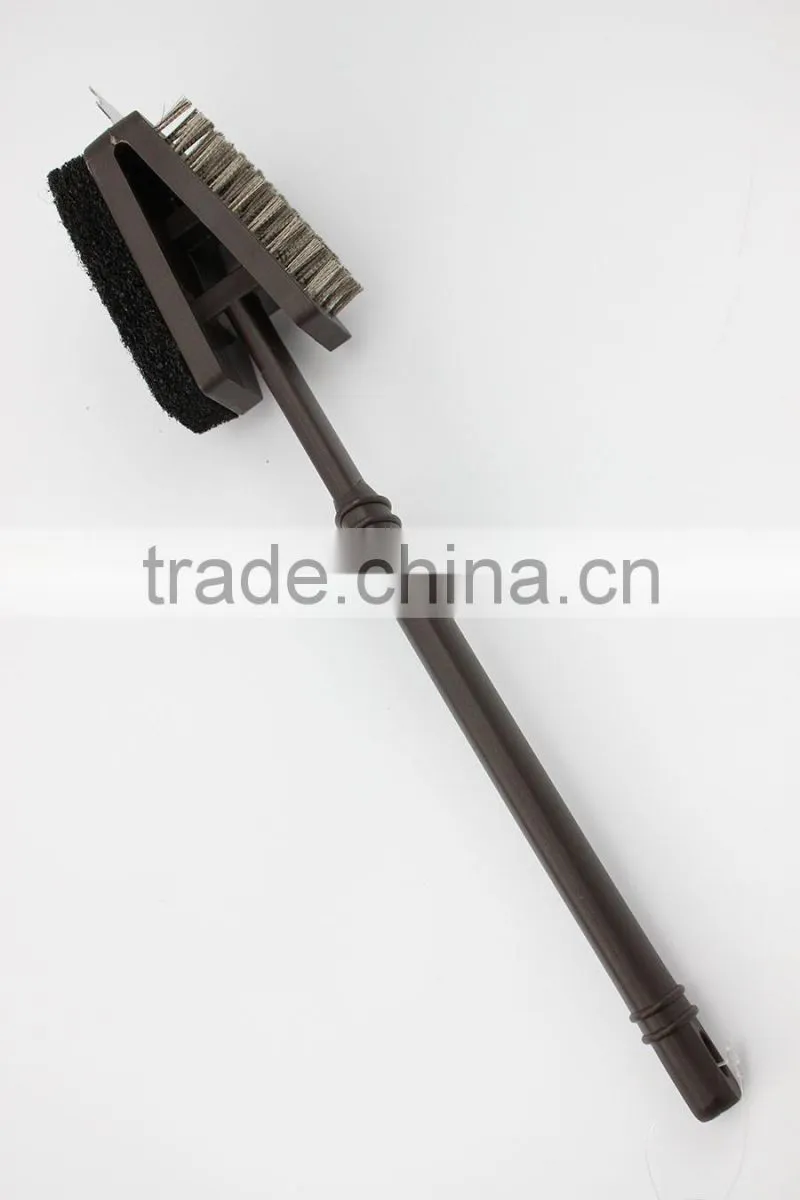 0400007 High quality steel wire cleaning brush,BBQ brush