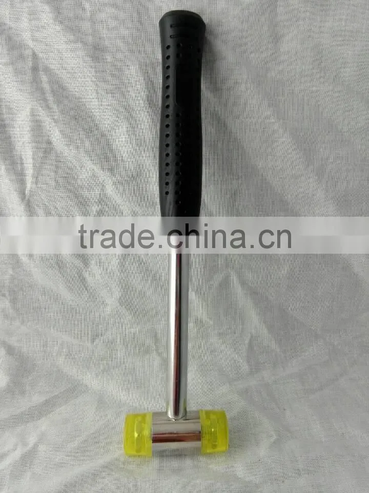 yellow and black steel tube install hammer plastic hammer made in China