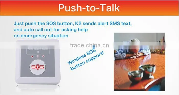 Elderly help alarm SOS emergency panic button for elderly,wireless elderly timer for medical k4