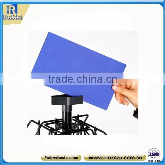 Metal free staning post card display stand